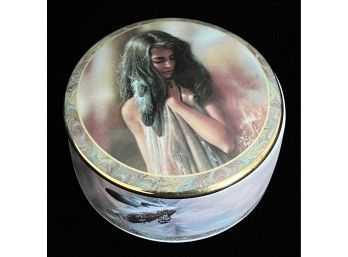 Small Ceramic Native American First Glance Beauty Music Box