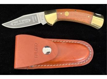 Boker Solingen Tree Brand Classic 1989 Pocket Knife W Leather Case.