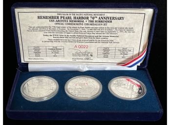 Remember Pearl Harbor 70th Anniversary Official Commemorative Coin/medallion Set