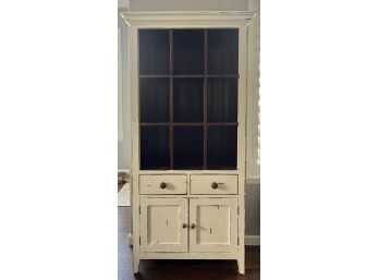 Farmhouse Style White Wood Boda Cabinet