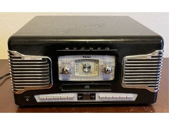 Black AM/FM Stereo Radio CD Player W/ Turntable