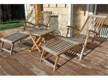Used Foldable Wooden Patio Set