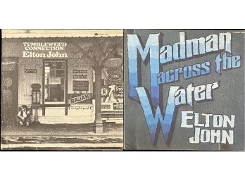 2 Piece Collection Of Elton John Records Incl. Tumbleweed Connection & Madman Across The Water