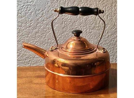 Copper Teapot Kettle W/ Handle Made In England