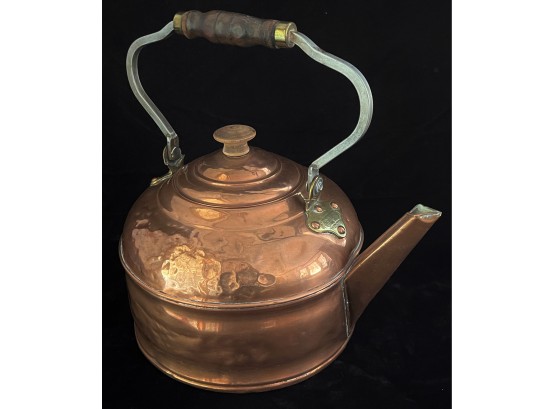 Large Copper & Brass Pot W/ Handle