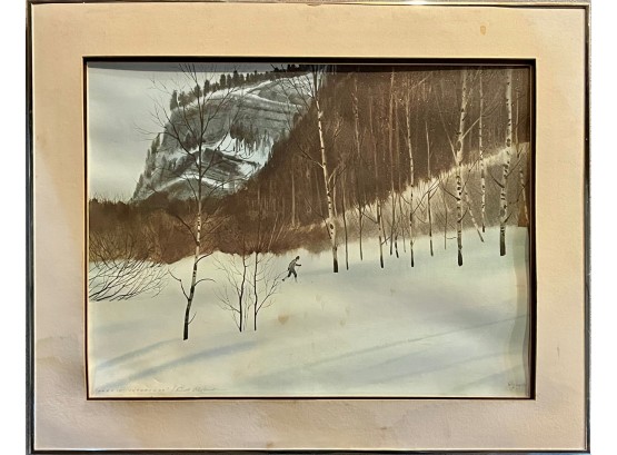 Nordic Interlude Framed Watercolor Painting By Bill Alexander