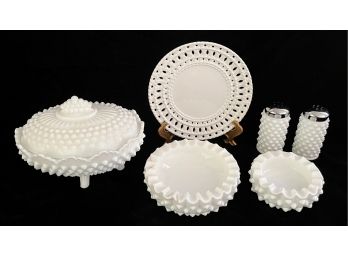 Collection Of Milk Glass Dishes