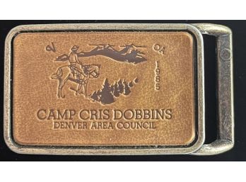 Vintage Summer Camp Scoutmasters Buckle 1985