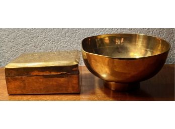 Brass Bowl & Small Box