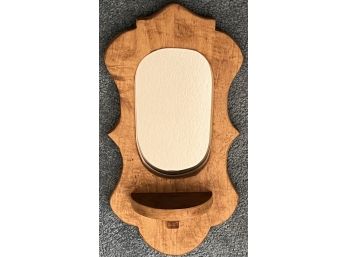 Wooden Mirror Wall Sconce