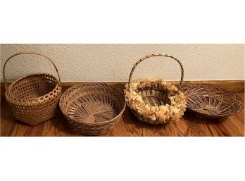 Assorted Lot Of Various Sized Baskets