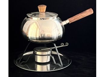 Vintage Silver-tone Fondue Pot