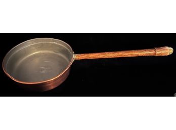 Copper Pan W/ Wooden Handle