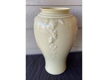 Large White Decorate Glass Vase