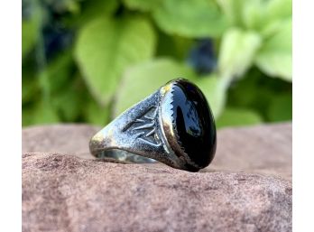 Black Onyx And Silver Ring