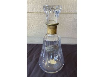 Vintage Bisquit Cognac Crystal Decanter With Stopper