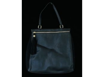 Margot Black Leather Bag With Tassel