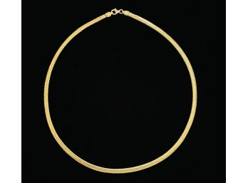 Double Sided 14k Gold Choker Necklace