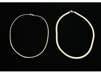 Two 925 Silver Choker Necklaces