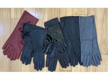 Assortment Of Ladies Leather Gloves #5, Including One Made Of Deerskin