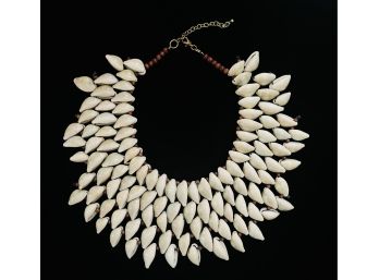 Multi Strand Cowrie Shell Necklace Choker