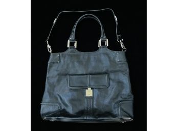 Eileen West Black Leather Handbag