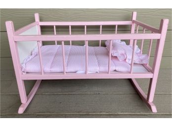 N.D. Cass Pink Vintage Doll Crib