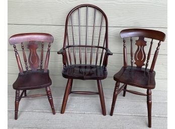 Small Grouping Of Various Sized Doll Chairs