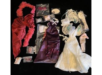 Lot Of Only Ashton-Drake Gene Doll Clothes, Accessories & More Incl. Lace Dress
