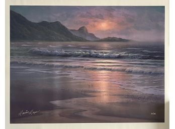 Limited Edition Sunset At Bali Hi Beach By Maurice Meyer Mixed Media Painting W/ COA