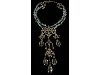 Beautiful Heidi Daus Ornate Collar & Drop Pendant Necklace