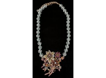 Heidi Daus Elegant Floral Pendant Necklace