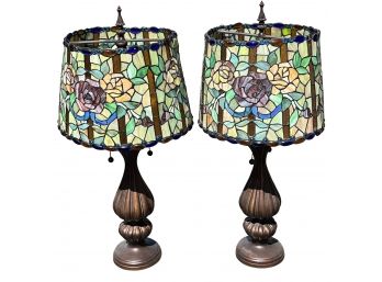 2 Stained Glass Table Lamps