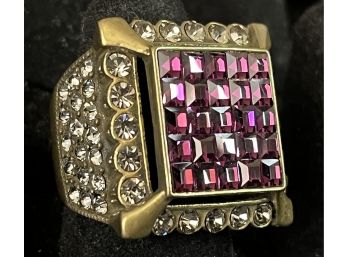 Heidi Daus Amethyst Crystal Multi-Stone Ring