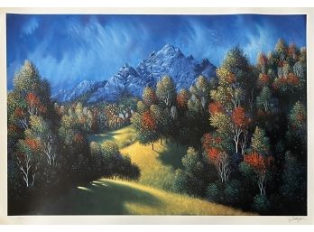 Autumn Dreamer By Jon Rattenbury Serigraph On Paper W/ COA Limited Edition