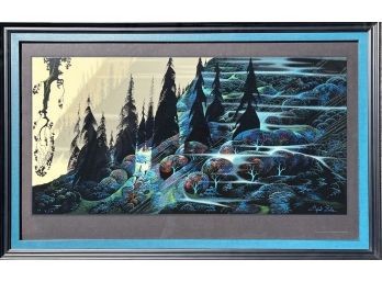 Nicely Framed Black Spruce By Eyvind Earle Serigraph On Paper W/ COA Limited Edition