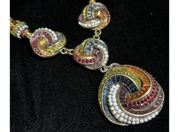 Prismatic Heidi Daus Pendant Necklace & Ring- Vivid Colors!