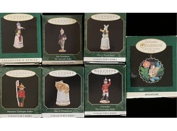 7pc Hallmark Keepsake Ornaments Incl. Alice In Wonderland, Nutcracker Ballet, & More