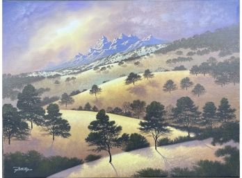 Midsummer Horizon Original Painting On Canvas By Jon Rattenbury W/ COA