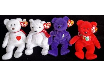 Assorted Lot Of Beanie Babies Incl. Valentino, Princess, Osito, & 2000 Holiday Teddy