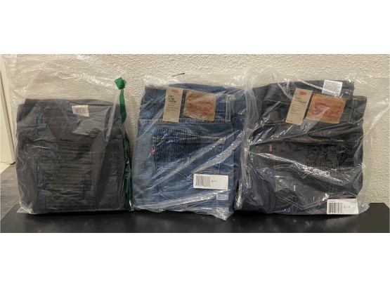 3 Pairs Of Brand New Levis Jeans Mens 36 X 32 In Original Packaging