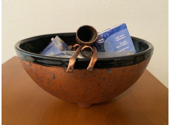 Copper Painted Ceramic Water Fountain