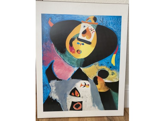 Joan Miro 1980’s Framed Poster Of Portrait No. 1 From Baltimore Museum Of Art