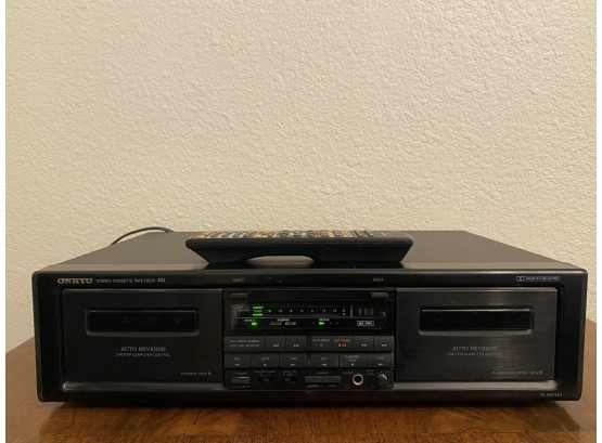 Onkyo Stereo Csssette Tape Deck With Remote Model #TA—RW313