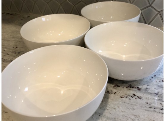 Four White Ceramic Dowan Bowls