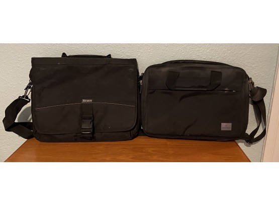 Victorinix And Targus Black Fabric Computer Bags With Straps