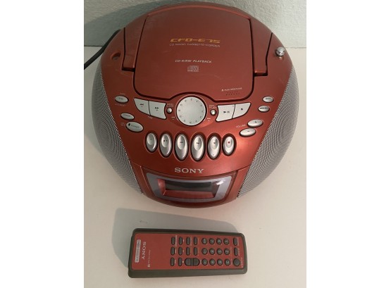 Sony CFD-E75 CD Radio Cassette-corder With Remote