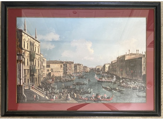 Large Print Of City Canals In Wooden Frame