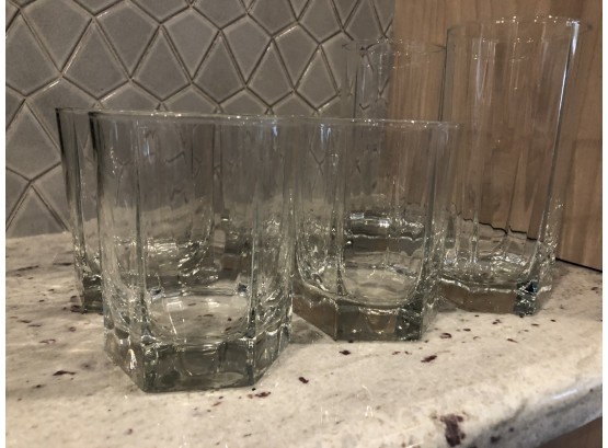 Six Glasses - Four Short, Two Tall