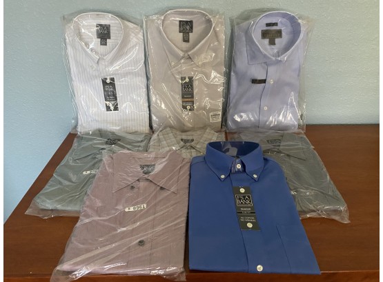 Collection Of Eight New Joseph A Bank Men’s Dress Shirts